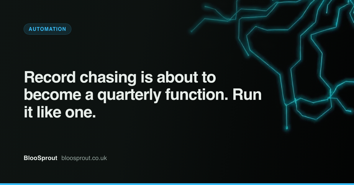 Cover image for Record chasing is about to become a quarterly function. Run it like one.